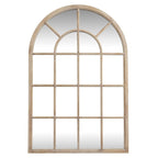 Washed Wood Arched Window Mirror - Mirror - British D'sire