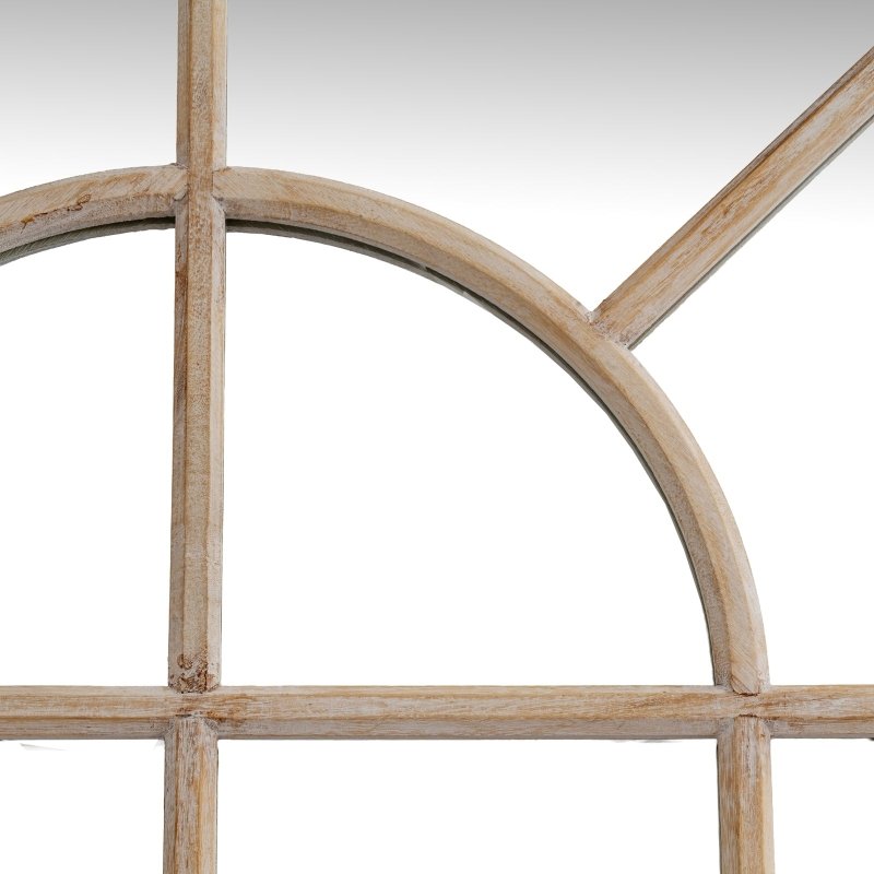 Washed Wood Arched Window Mirror - Mirror - British D'sire