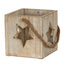 Washed Wood Large Star Tealight Candle Holder - Candle Holders - British D'sire