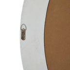 Washed Wood Round Framed Large Mirror - Mirror - British D'sire