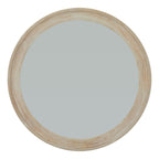 Washed Wood Round Framed Large Mirror - Mirror - British D'sire