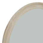 Washed Wood Round Framed Large Mirror - Mirror - British D'sire