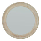 Washed Wood Round Framed Mirror - Mirror - British D'sire