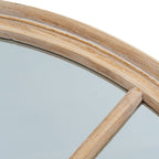 Washed Wood Round Window Mirror - Mirror - British D'sire
