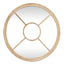 Washed Wood Round Window Mirror - Mirror - British D'sire