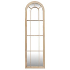 Washed Wood Tall Arched Window Mirror - Mirror - British D'sire