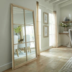 Washed Wood XL Window Mirror Decorative Wall Mirror - Mirror - British D'sire
