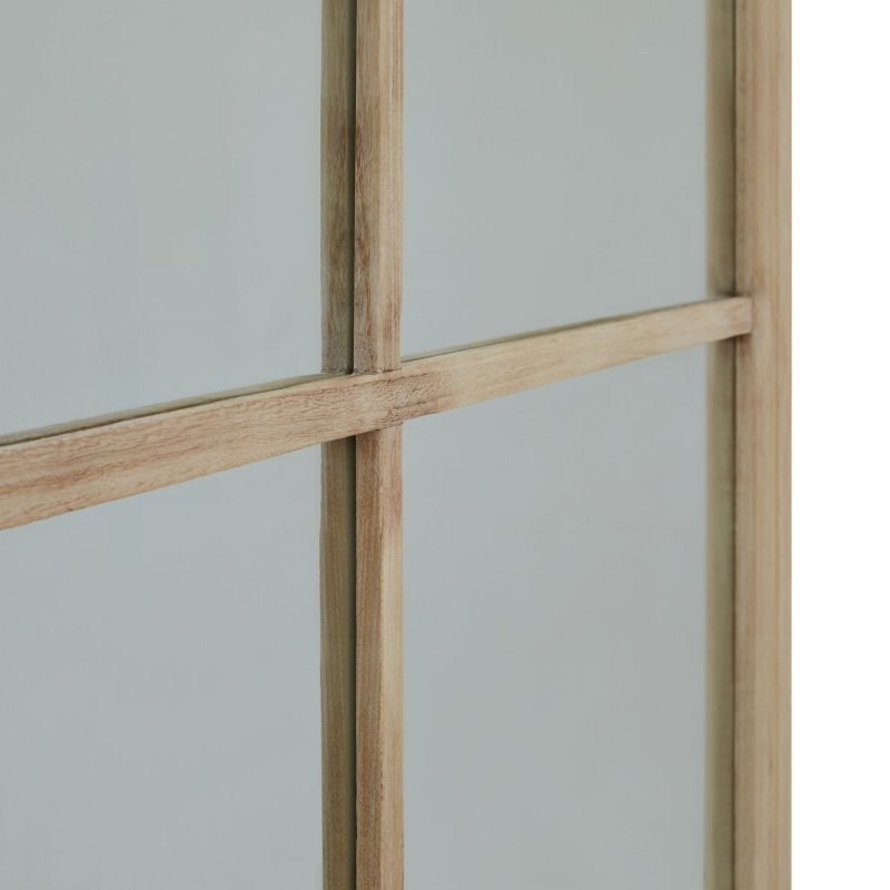 Washed Wood XL Window Mirror Decorative Wall Mirror - Mirror - British D'sire