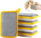 Washing up Sponge, Double Sided Kitchen Dishcloth, Multi - Purpose Absorbent Sponge, Bowl Dish Cleaning Pad Scrubber,Kitchen Dishwashing Cleaning Tool (5pcs) - Kitchen Accessories - British D'sire