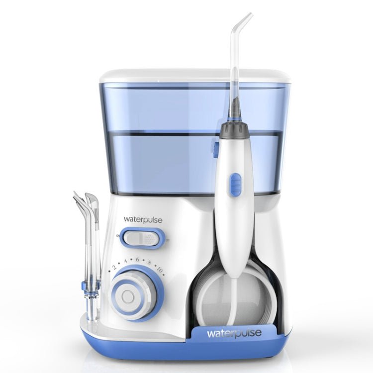 Waterpulse V300 800ml Oral Irrigator Dental Flosser Oral Hygiene Water Flossing Cleaner, Plug Type:US(Blue) - British D'sire Main image