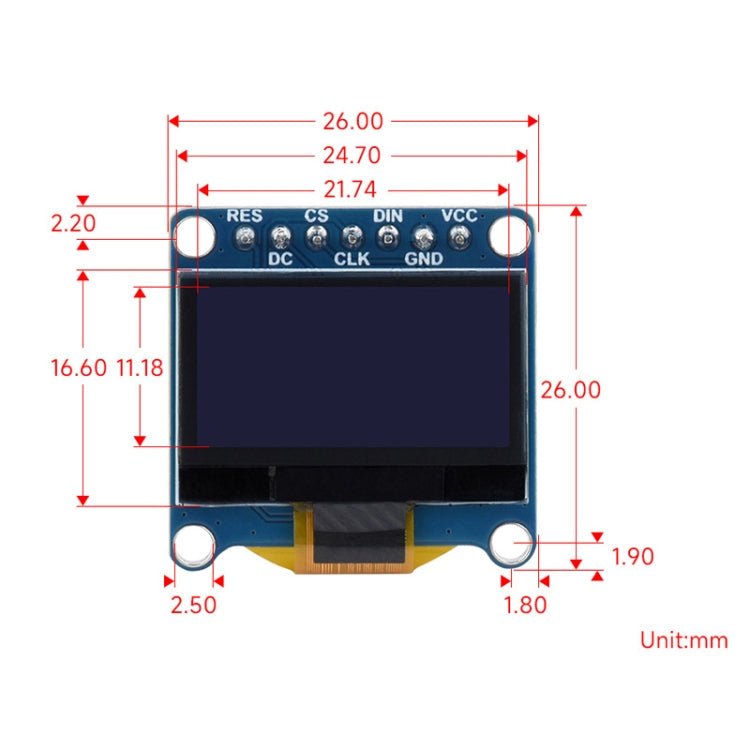 Waveshare 0.96 inch OLED Display Module, 128×64 Resolution, SPI / I2C Communication(D White) - British D'sire