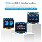 Waveshare 0.96 inch OLED Display Module, 128×64 Resolution, SPI / I2C Communication(E Blue) - British D'sire