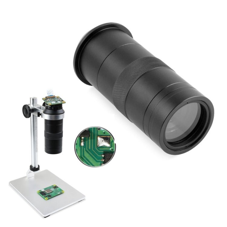 Waveshare 100X Industrial Microscope Lens, C/CS - Mount, for Raspberry Pi HQ Camera(24229) - British D'sire Main image