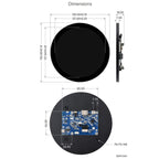 Waveshare 1080x1080 IPS Optically Bonded 5 - Inch HDMI Circular 10 - Point Touch Screen(24369) - British D'sire