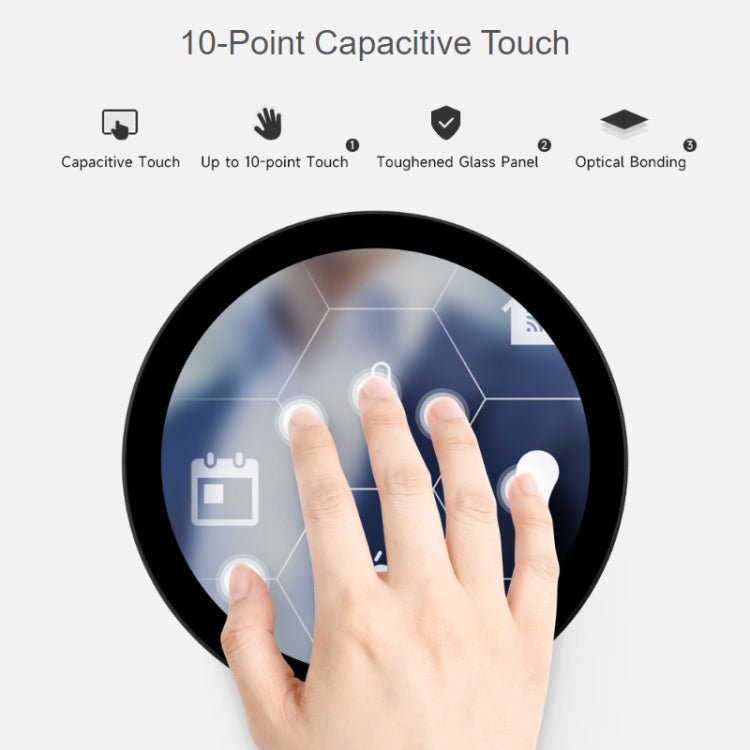 Waveshare 1080x1080 IPS Optically Bonded 5 - Inch HDMI Circular 10 - Point Touch Screen(24369) - British D'sire