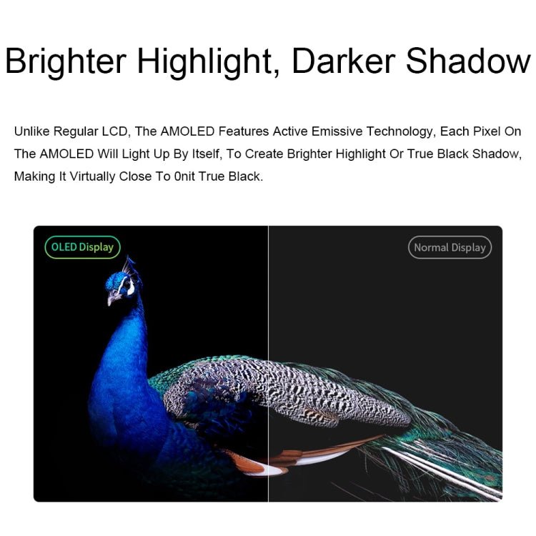 Waveshare 13.3 Inch 2K 2560×1440 HDMI/Type - C Display Interface AMOLED Touch Display(EU Plug) - British D'sire