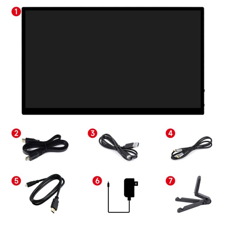 Waveshare 13.3 Inch 2K 2560×1440 HDMI/Type - C Display Interface AMOLED Touch Display(EU Plug) - British D'sire