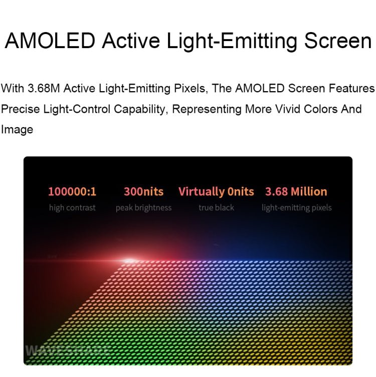 Waveshare 13.3 Inch 2K 2560×1440 HDMI/Type - C Display Interface AMOLED Touch Display(EU Plug) - British D'sire