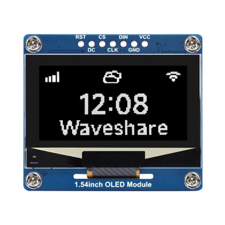Waveshare 1.54 Inch OLED Display Module, 128×64 Resolution, SPI / I2C Communication(White) - British D'sire Main image