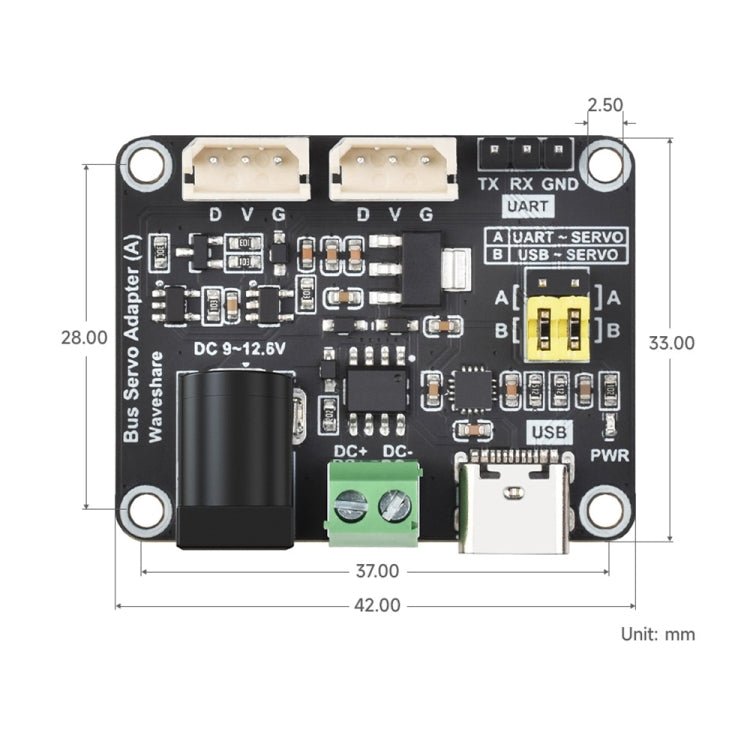 Waveshare 25514 Serial Bus Servo Driver Board, for ST/SC Series Serial Bus Servos Secondary image
