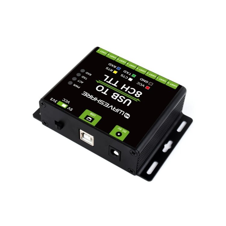 Waveshare 27076 Industrial USB TO TTL UART Serial Communication Module Converter(USB TO 8CH TTL) - British D'sire Main image