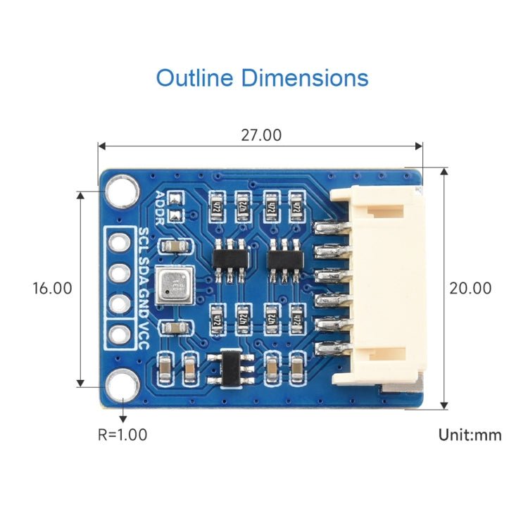 Waveshare BME680 Environmental Sensor Supports Temperature / Humidity / Barometric Pressure / Gas Detection - British D'sire