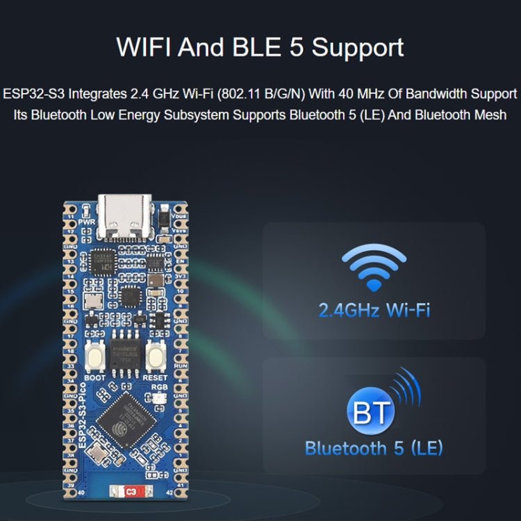 Waveshare ESP32 - S3 Microcontroller, 2.4 GHz Wi - Fi Development Board Dual - core Processor - British D'sire