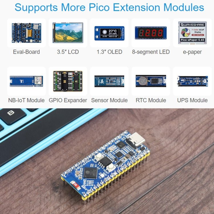 Waveshare ESP32-S3 Microcontroller 2.4 GHz Wi-Fi Development Board Dual ...