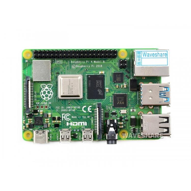 Waveshare For Raspberry Pi 4 Model B 2GB BCM2711B0 64 - Bit Quad - Core 4K Dual Mini HDMI For DIY, IoT, Python Development - British D'sire