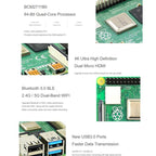 Waveshare For Raspberry Pi 4 Model B 2GB BCM2711B0 64 - Bit Quad - Core 4K Dual Mini HDMI For DIY, IoT, Python Development - British D'sire