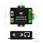 Waveshare Industrial Grade Serial Server RS232/485 to WiFi / Ethernet RJ45 Network Port - British D'sire