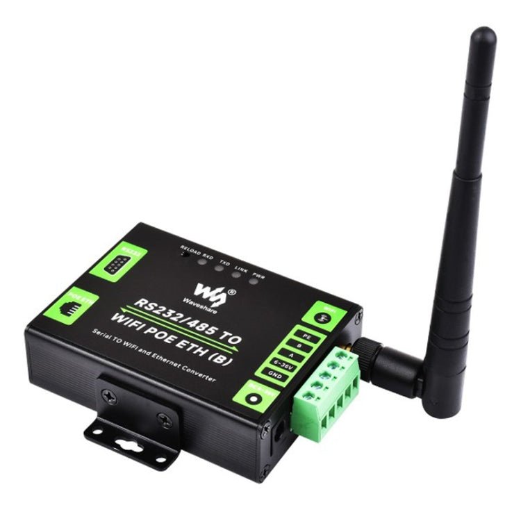Waveshare Industrial Grade Serial Server RS232/485 to WiFi / Ethernet RJ45 Network Port with POE Support Secondary image