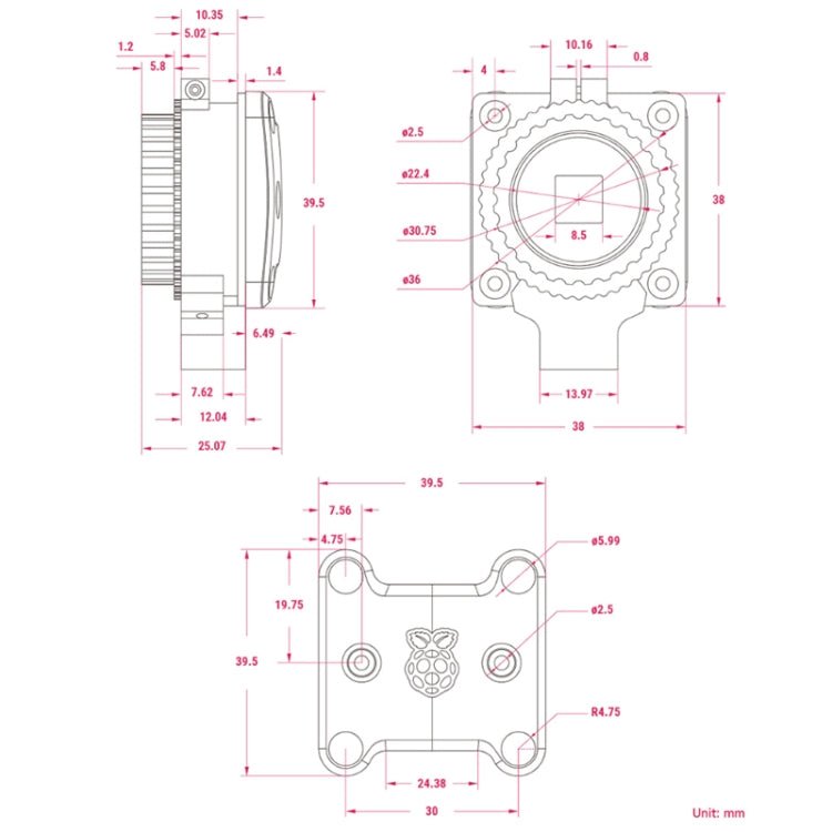 Waveshare Original Raspberry Pi 1.6MP Global Shutter Camera Module(24385) - British D'sire