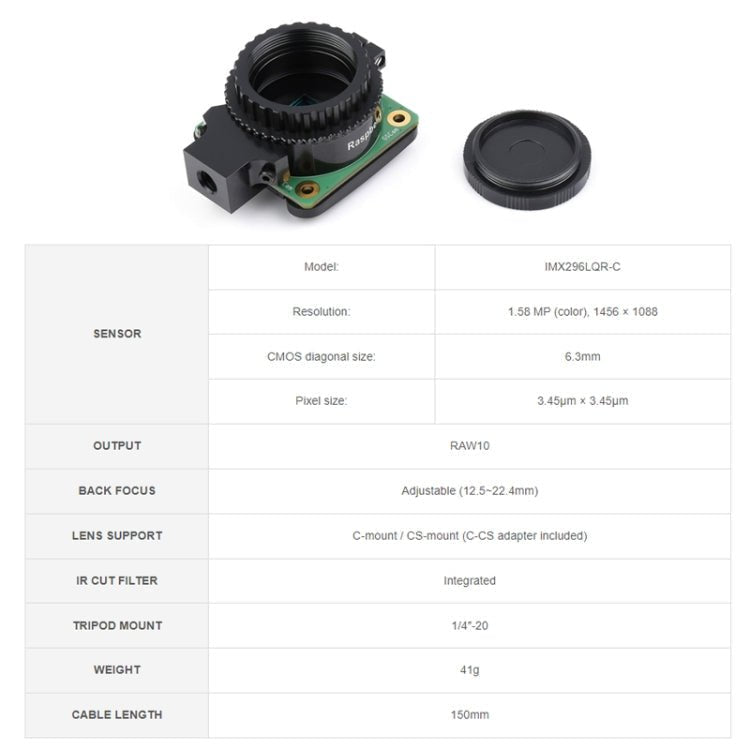 Waveshare Original Raspberry Pi 1.6MP Global Shutter Camera Module(24385) - British D'sire