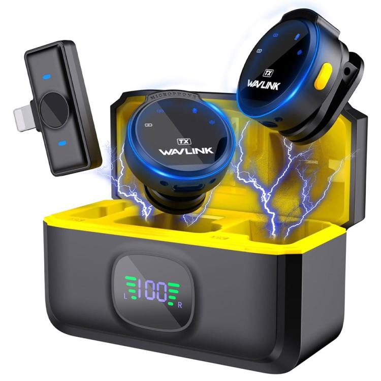 WAVLINK 608C Magnetic Lavalier Wireless Dual Microphone with 8 Pin RX Receiver - British D'sire