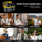 WAVLINK 608C Magnetic Lavalier Wireless Dual Microphone with 8 Pin RX Receiver - British D'sire