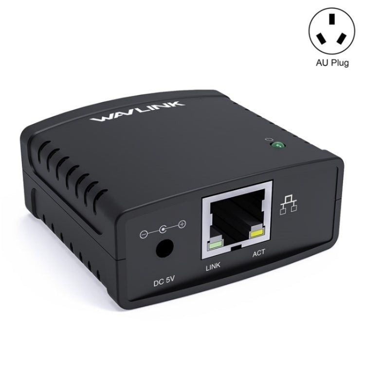 WAVLINK NU72P11 100Mbps Network Print Server USB 2.0 Network Printer Power Adapter(AU Plug) - British D'sire Main image