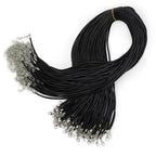 Waxed Pendant Cord - 2Mm X 55cm - Black 101 - Pendant Cords - British D'sire