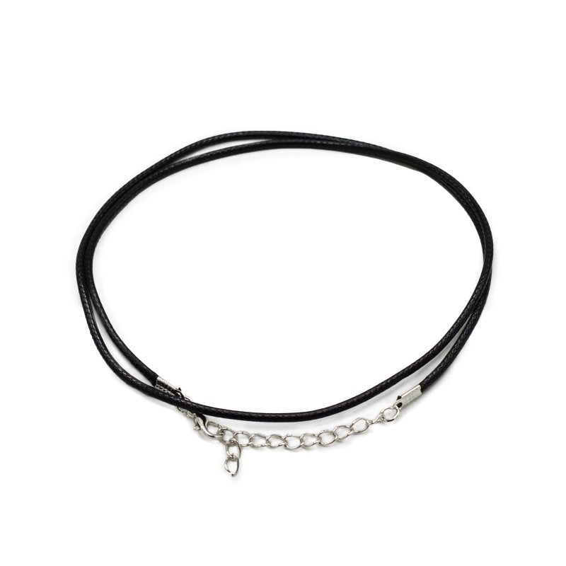 Waxed Pendant Cord - 2Mm X 55cm - Black 101 - Pendant Cords - British D'sire