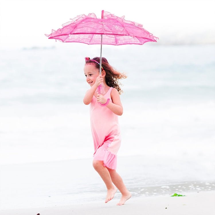 Wedding Parties Bridal Lace Cotton Umbrella Dancing Photography Prop Umbrella(Black) - British D'sire