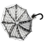 Wedding Parties Bridal Lace Cotton Umbrella Dancing Photography Prop Umbrella(Black) - British D'sire