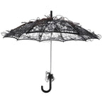 Wedding Parties Bridal Lace Cotton Umbrella Dancing Photography Prop Umbrella(Black) - British D'sire