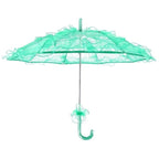 Wedding Parties Bridal Lace Cotton Umbrella Dancing Photography Prop Umbrella(Green) - British D'sire