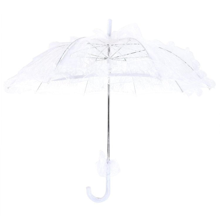 Wedding Parties Bridal Lace Cotton Umbrella Dancing Photography Prop Umbrella(White) - British D'sire Main image