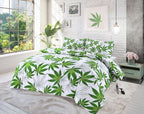 Weed Print Duvet Cover and Pillowcase Bedding Set - Home, Furniture & DIY:Bedding:Bedding Sets & Duvet Covers - British D'sire