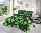 Weed Print Duvet Cover and Pillowcase Bedding Set - Home, Furniture & DIY:Bedding:Bedding Sets & Duvet Covers - British D'sire
