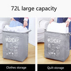 weekeight Clothing Quilt Storage Bag Household Moving Luggage Organizer Bag, Colour: Gray - British D'sire
