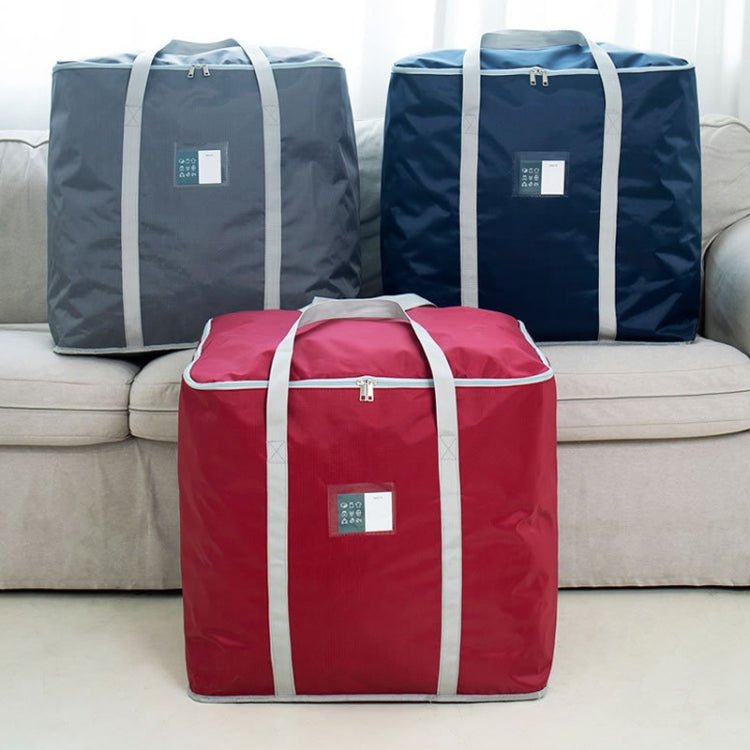 weekeight Clothing Quilt Storage Bag Household Moving Luggage Organizer Bag, Colour: Wine Red Large Secondary image