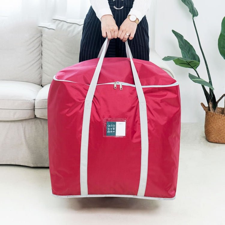 weekeight Clothing Quilt Storage Bag Household Moving Luggage Organizer Bag, Colour: Wine Red Large - British D'sire Main image