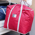 weekeight Clothing Quilt Storage Bag Household Moving Luggage Organizer Bag, Colour: Wine Red Small - British D'sire